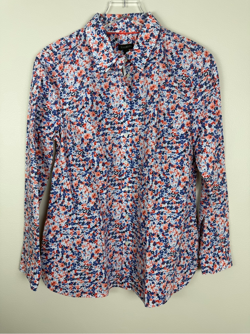 TALBOTS Flower Print Button Down Shirt NWT